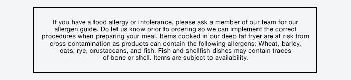 Allergen information